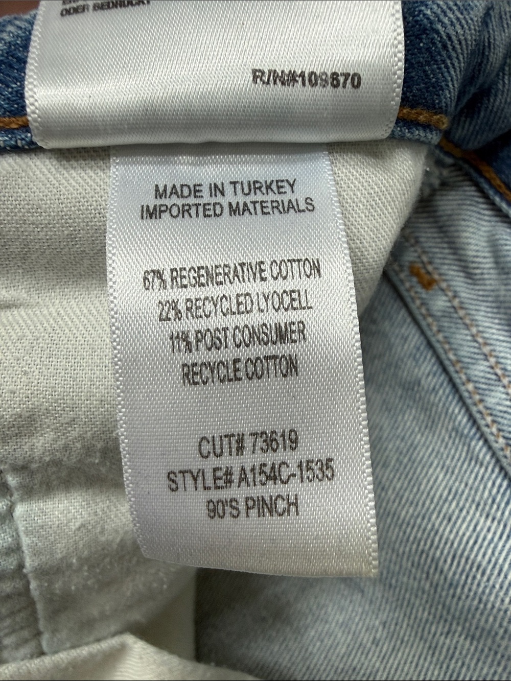Agolde 90s Pinch Waist Straight Jeans - Infinite wash - Size 31 - Picture 12 of 12